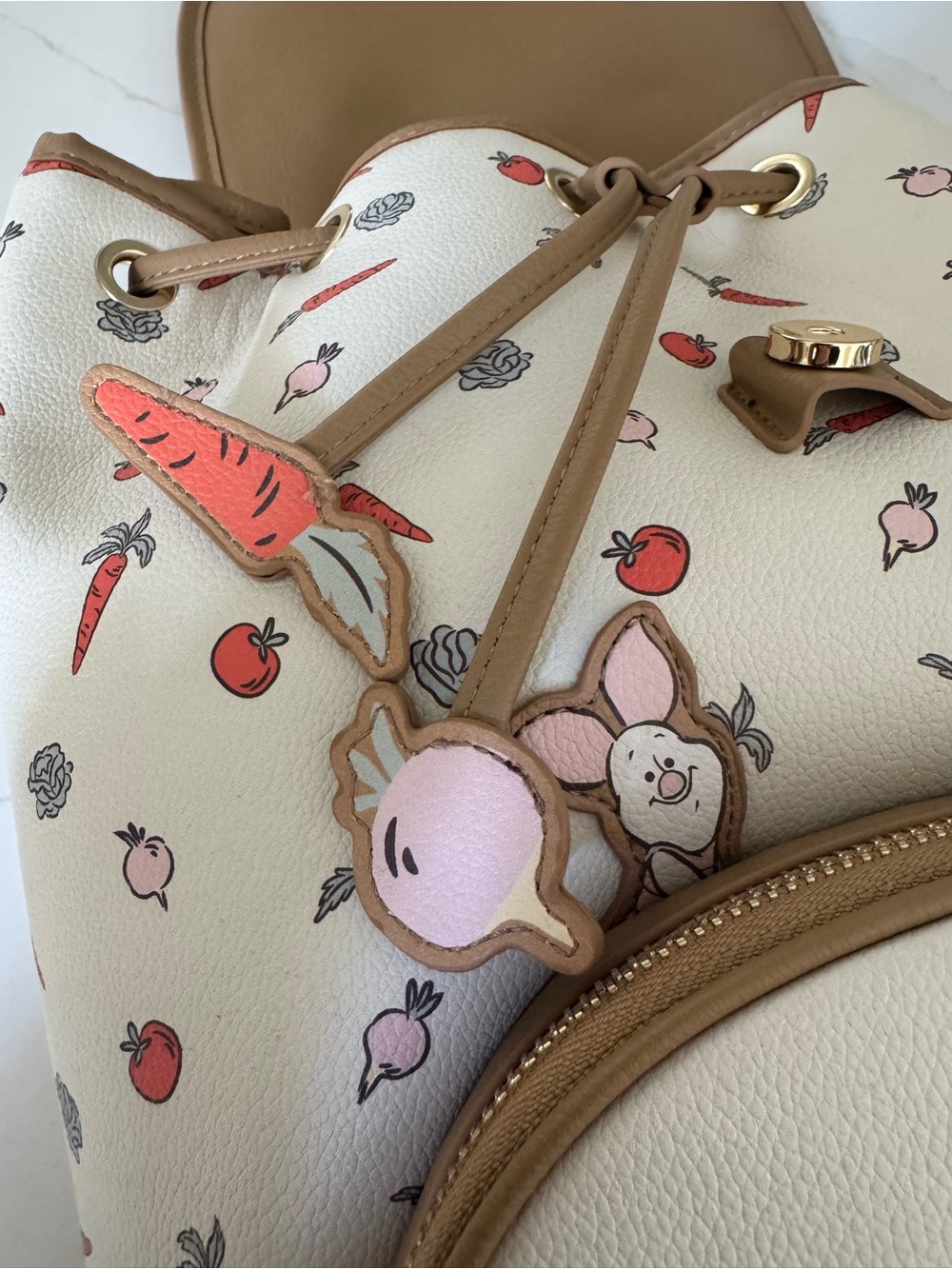 NWT Disney BoxedLunch Winnie The Pooh Veggies Allover Print Mini Backpack - Picture 7 of 13